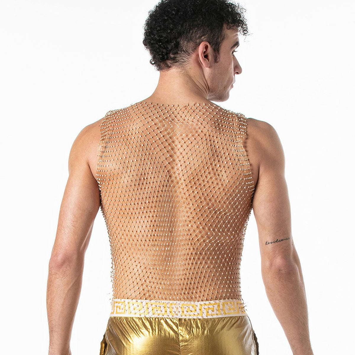 Mesh-Party-Tanktop Gold-1