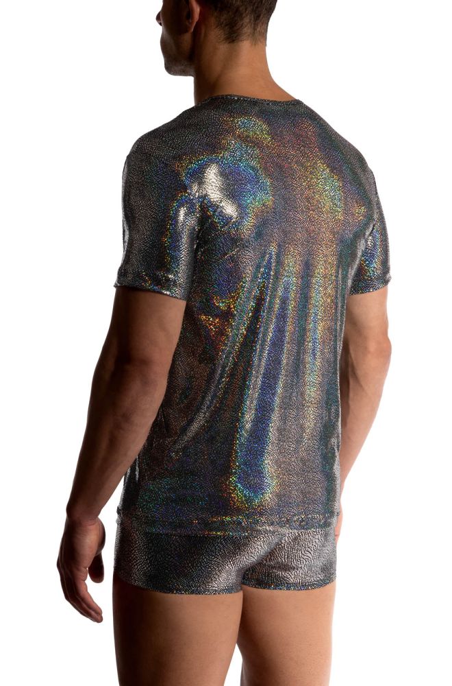 Casual Tee M2511 – Herren-T-Shirt Schwarz/Silber - MANSTORE - Shop Deutschland Noodosz