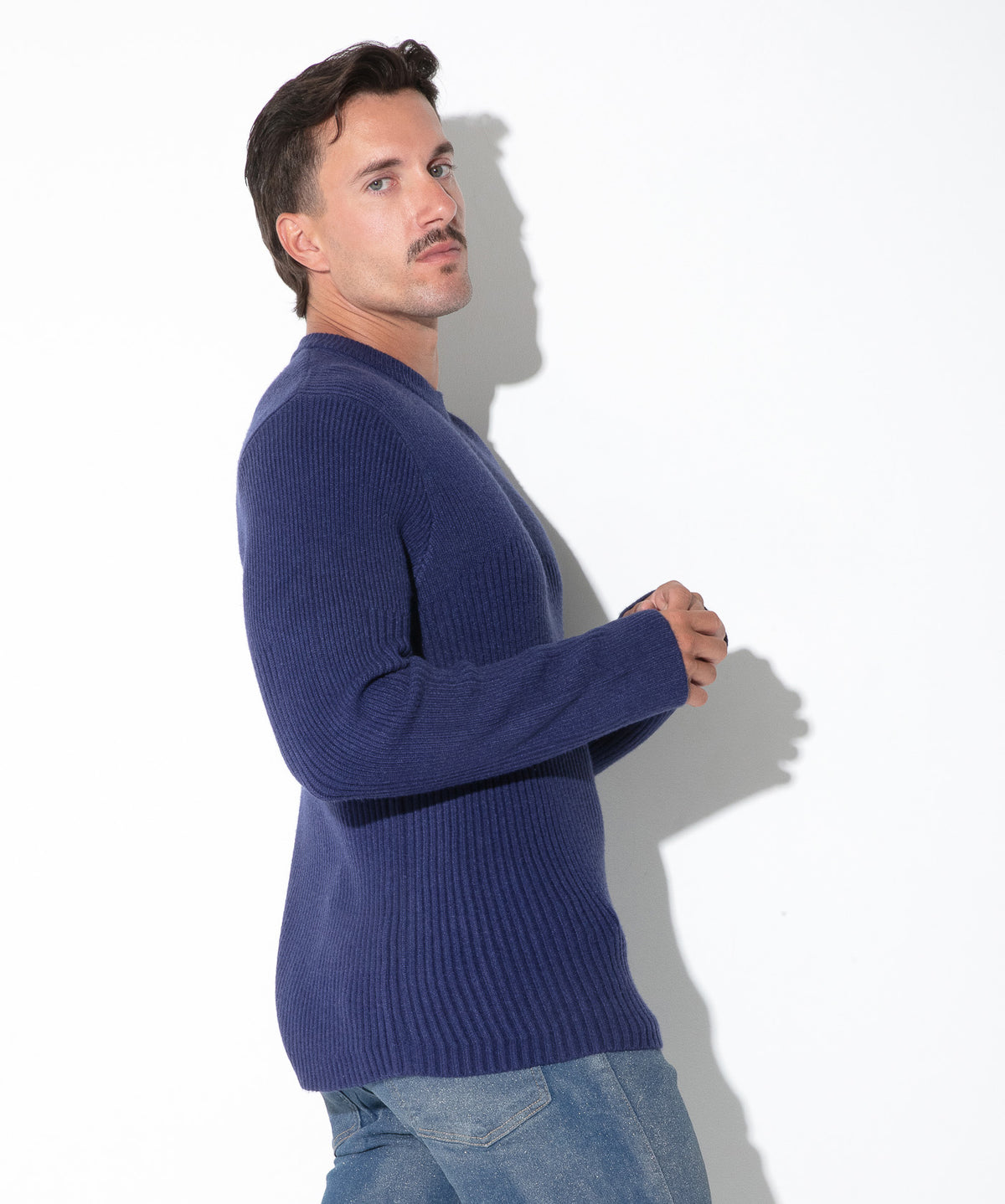 CODE 22 Rippstrick-Pullover mit Rundhals 7021 – Ribbed Sweater - Code 22 - Shop Deutschland Noodosz