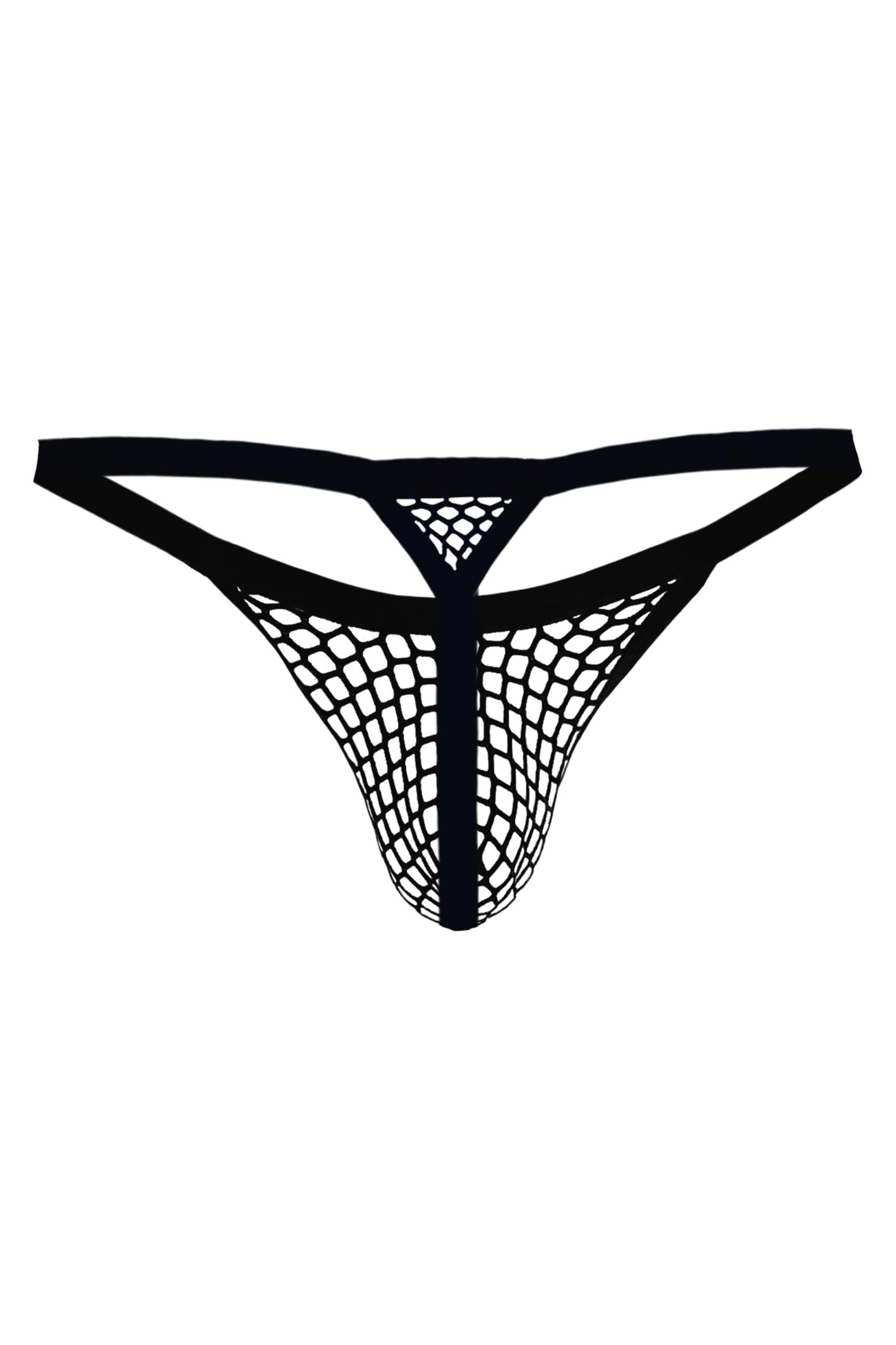 schwarzer Netz String RAV123 - XL