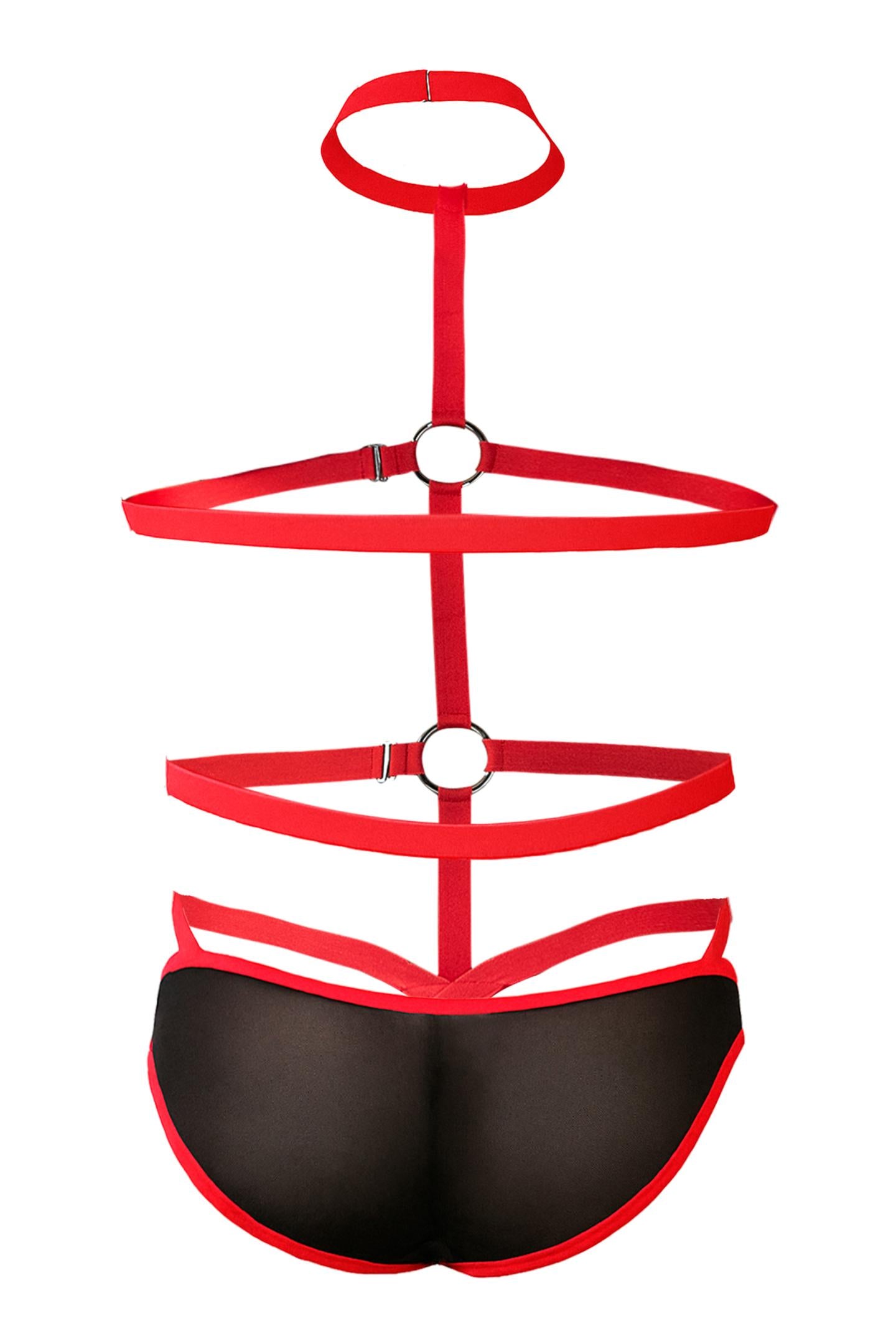 schwarz/roter Body-Harness RAV114 - XL-1
