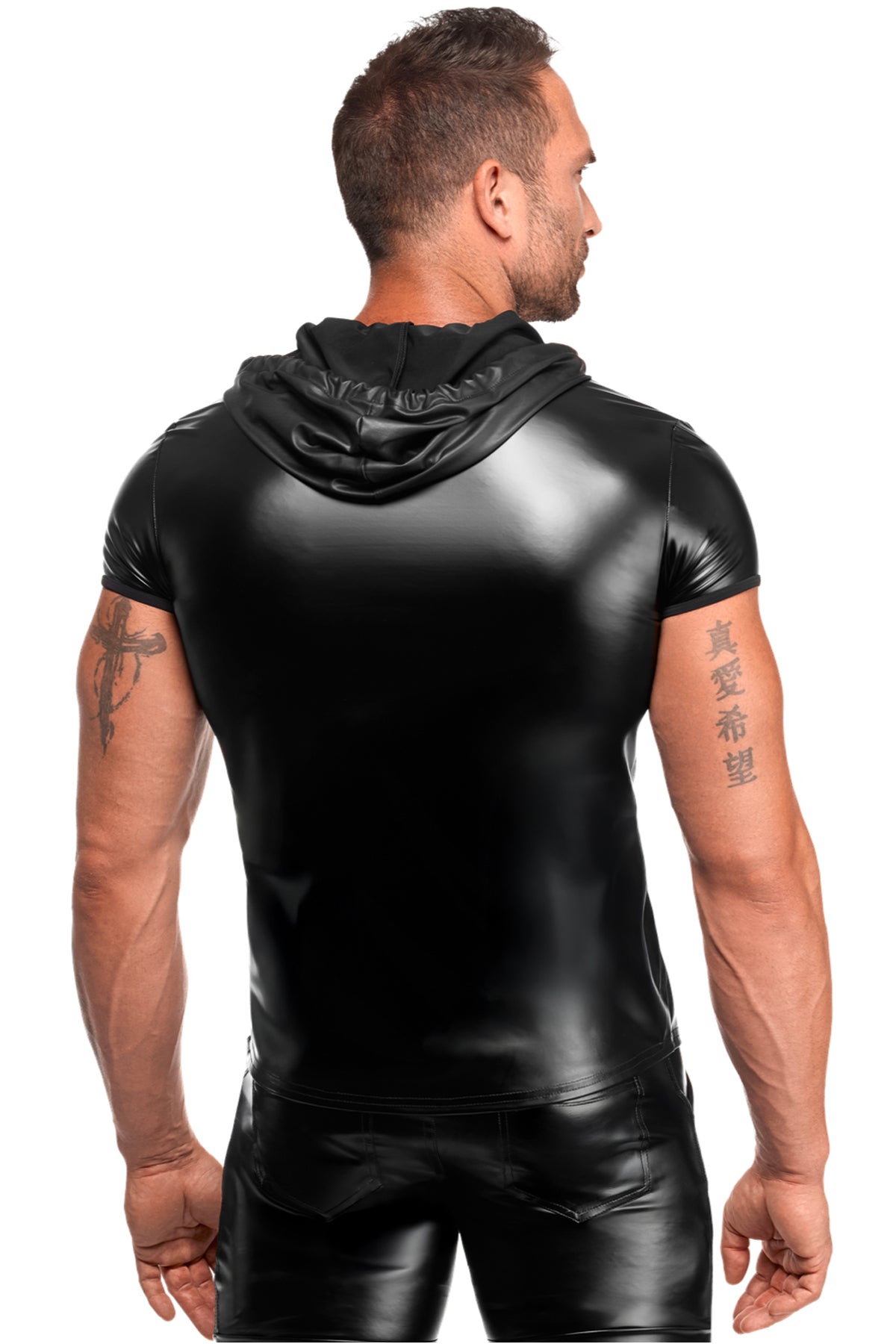 Herren Kapuzen Hemd H085 - 3XL - Noir Handmade Men - Shop Deutschland Noodosz