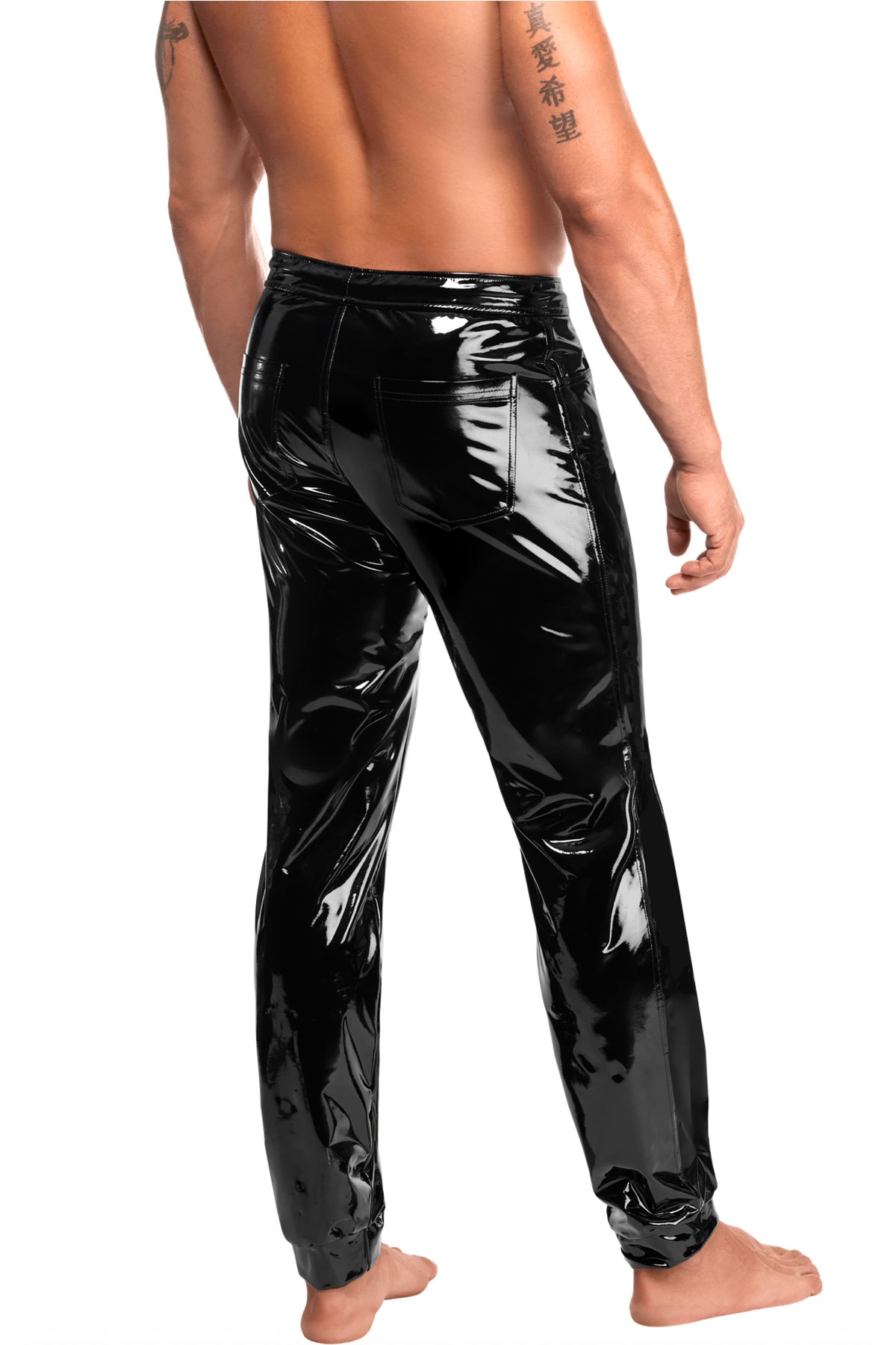 schwarze Lack Hose Voltage H093 - 3XL - Noir Handmade Men - Shop Deutschland Noodosz