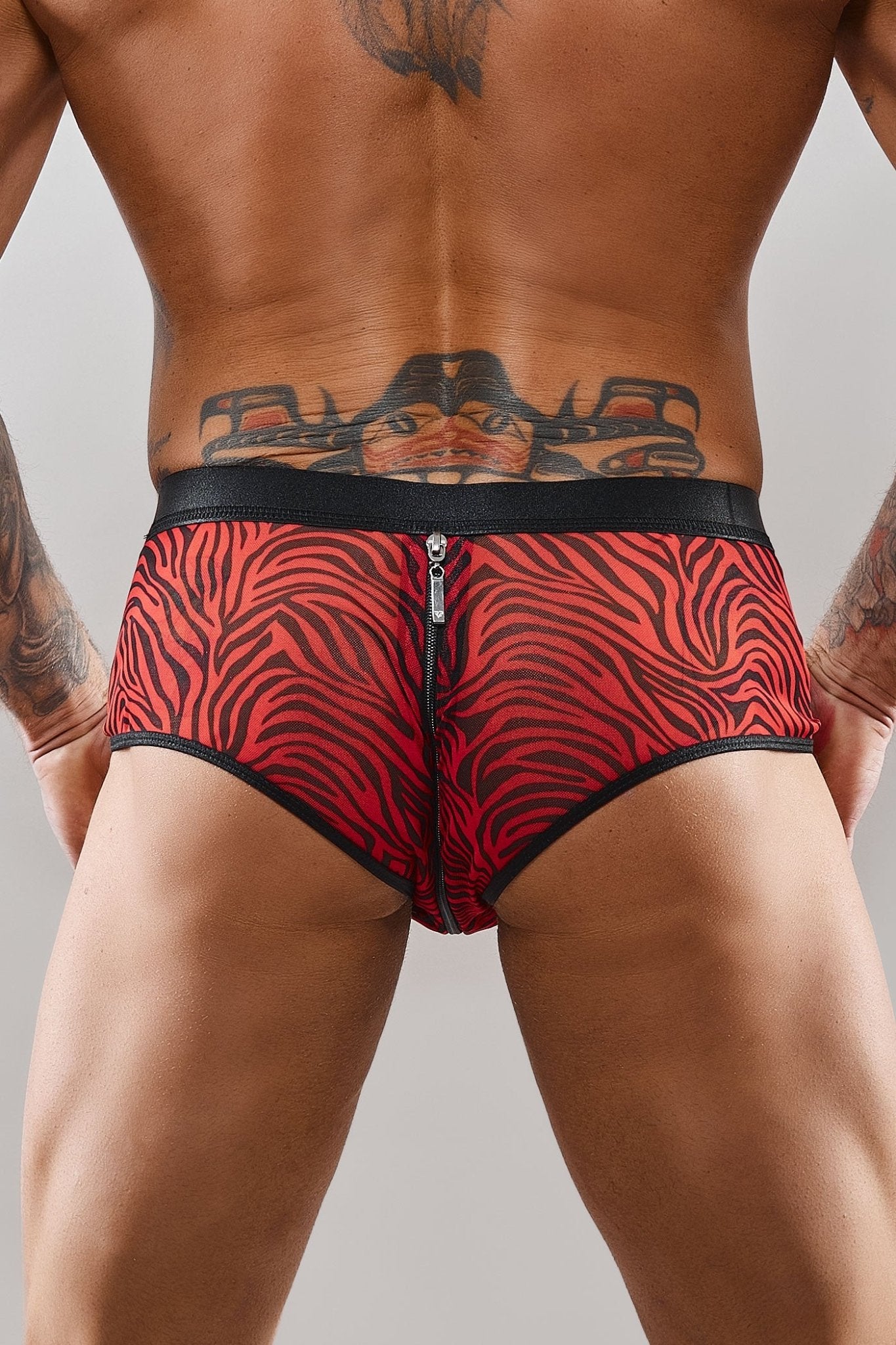 Netz-Slip REFranco001 schwarz/rot - 2XL - Regnes Fetish Planet - Shop Deutschland Noodosz