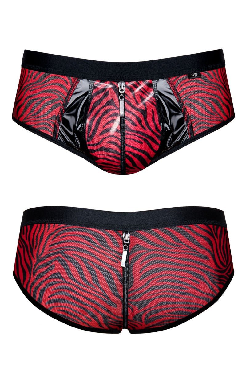 Netz-Slip REFranco001 schwarz/rot - 2XL - Regnes Fetish Planet - Shop Deutschland Noodosz