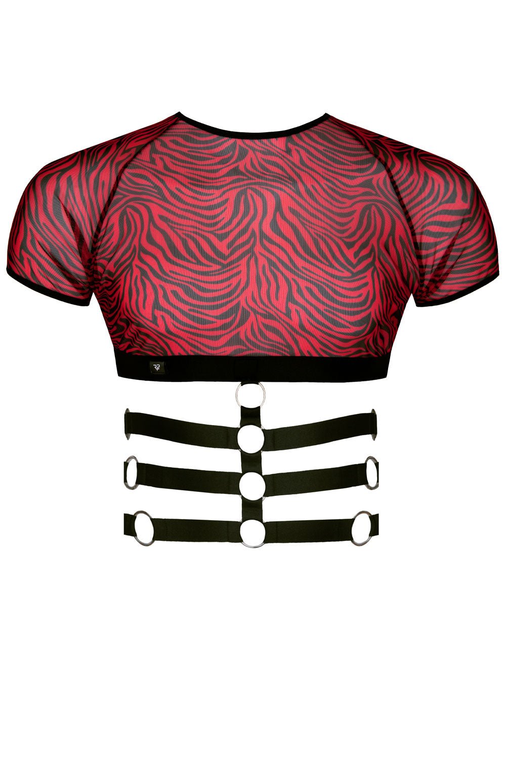 Harness T-Shirt RERodrigo001 schwarz/rot - 2XL - Regnes Fetish Planet - Shop Deutschland Noodosz