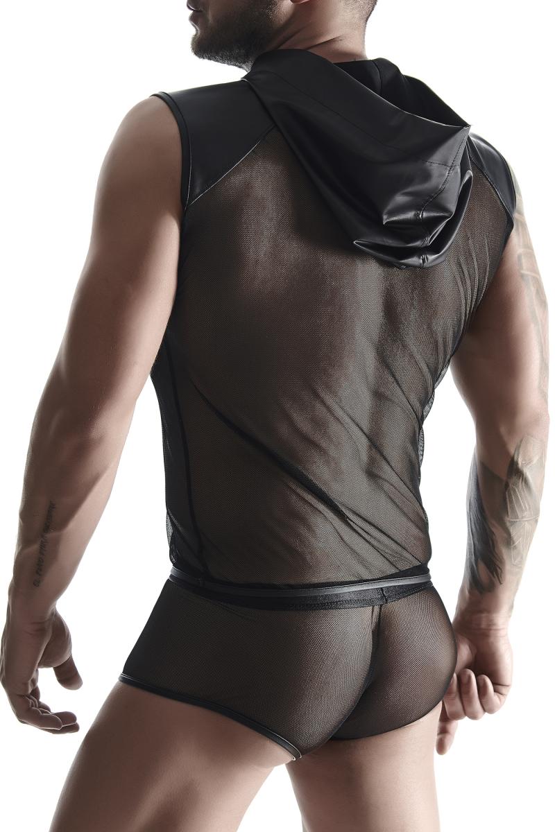 Kapuzen-Shirt TSH005 schwarz - XXL - Regnes Fetish Planet - Shop Deutschland Noodosz