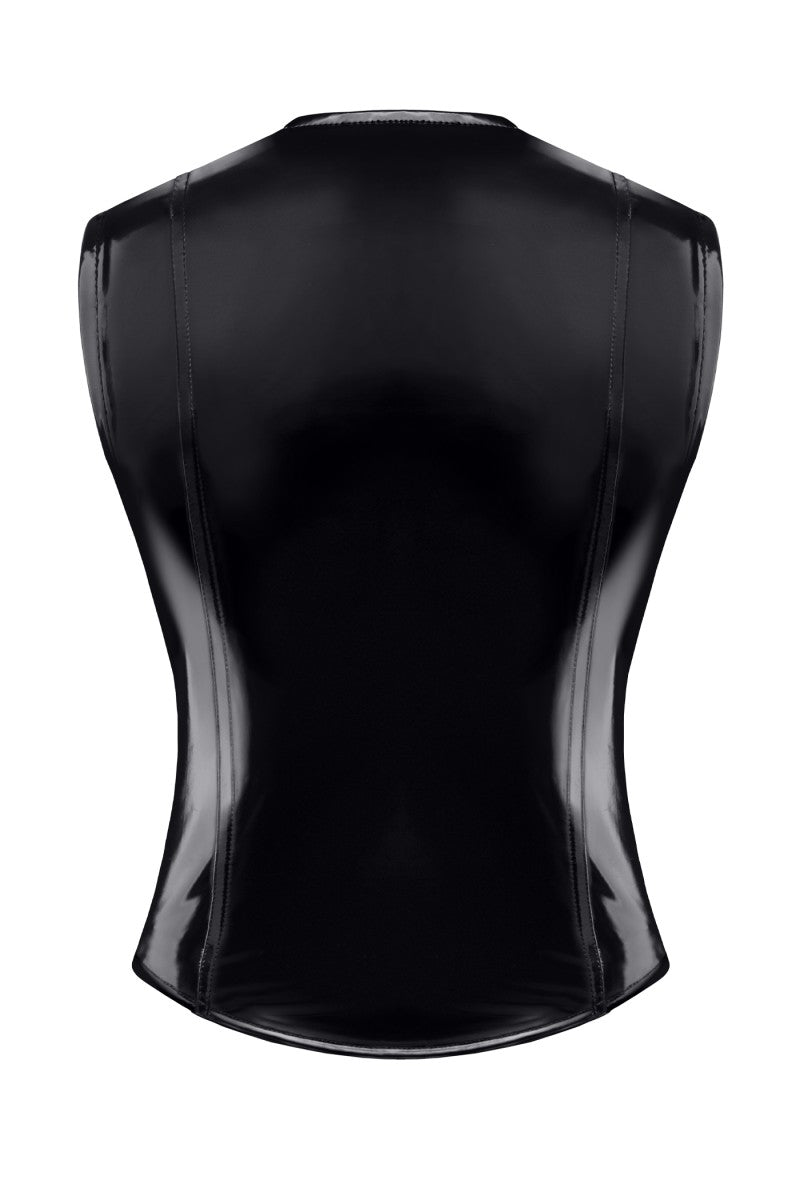 PVC Herren Weste RMOtelloPVC schwarz - 2XL - Regnes Fetish Planet - Shop Deutschland Noodosz