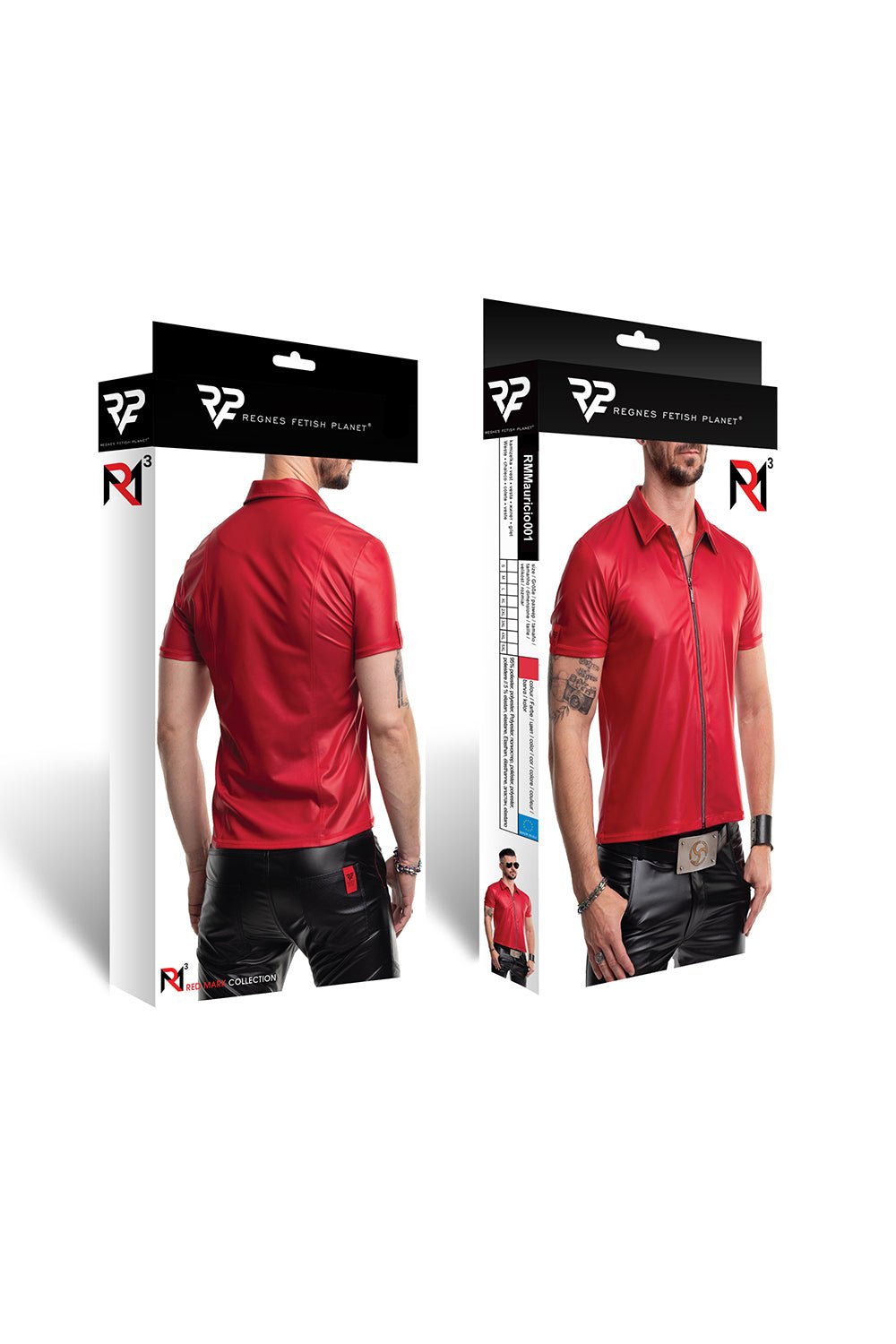 Herren T-Shirt RMMauricio001 rot - 2XL - Regnes Fetish Planet - Shop Deutschland Noodosz