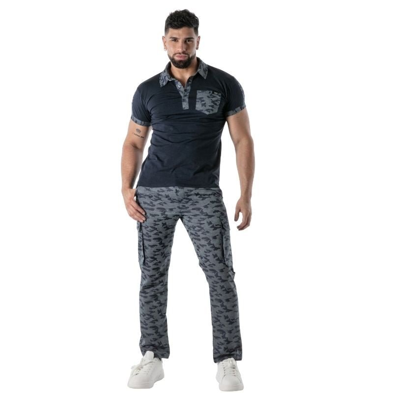 Camo Cargo Pants, Hose mit seitlichen Taschen - TOF Paris - Shop Deutschland Noodosz