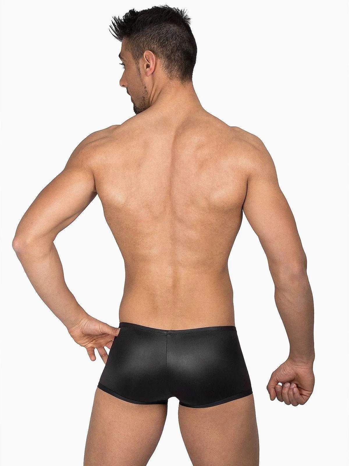 EROS VENEZIANI 7283 - Herren Boxer Unterwäsche Boxershorts Veganes Leder - noodosz