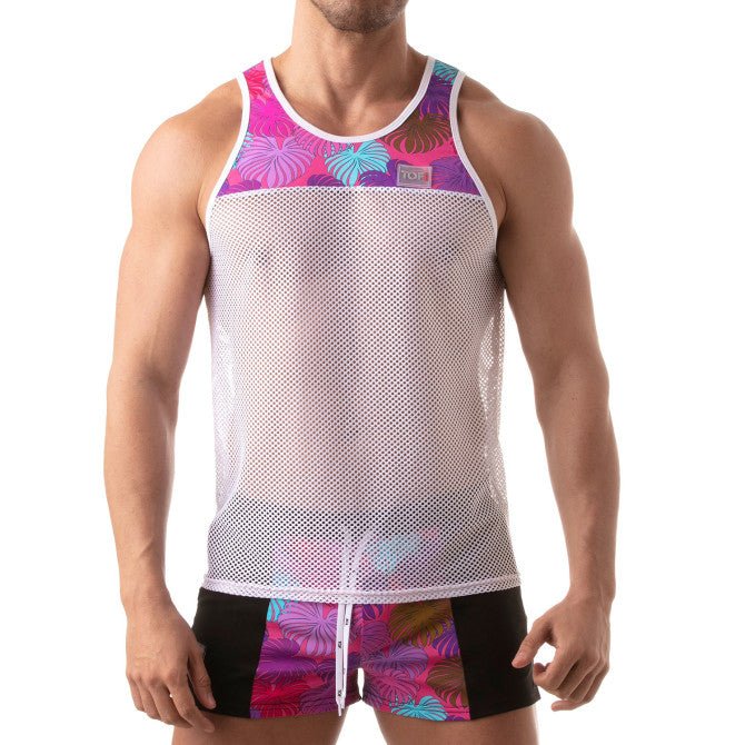 Florales Mesh - Tanktop in Pink - TOF Paris - Shop Deutschland Noodosz