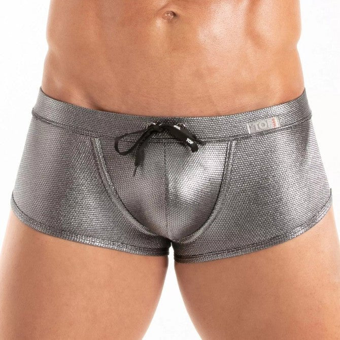 Metal Swim Trunks, Badehose Silber - TOF Paris - Shop Deutschland Noodosz