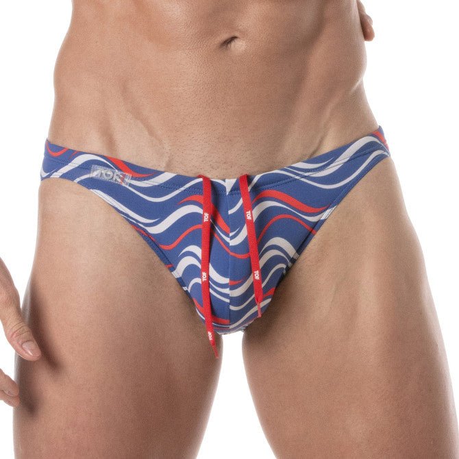 Bedruckte Badehose, Badeslip – Blau - TOF Paris - Shop Deutschland Noodosz