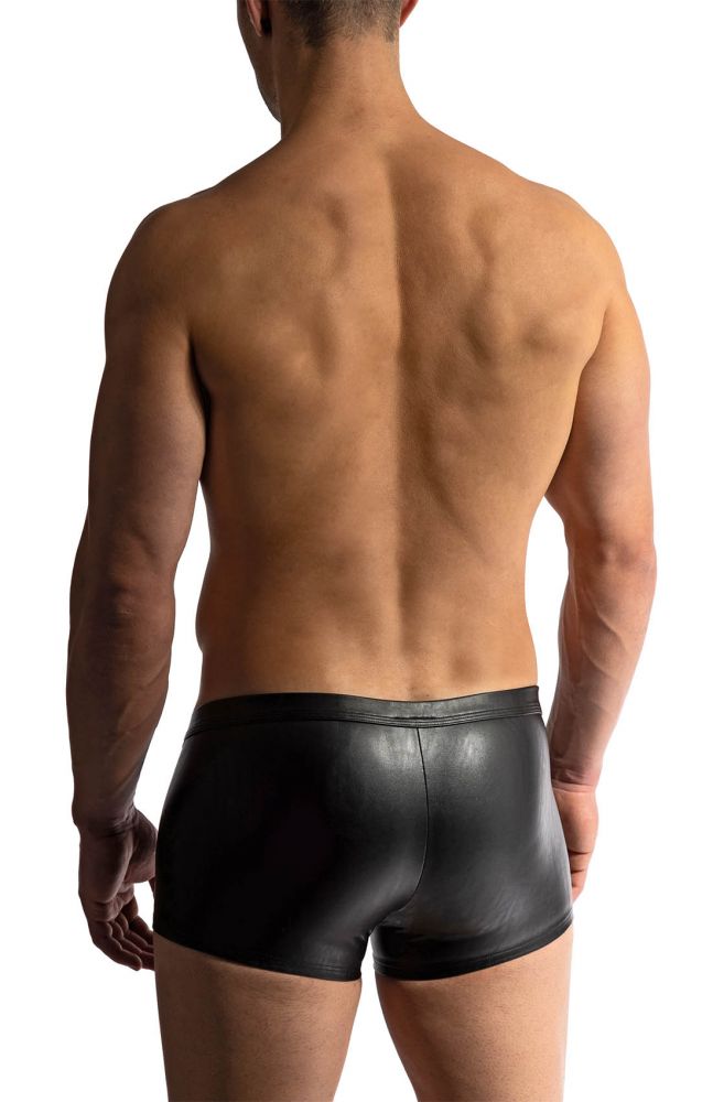 Herren Micro Pants M2418 schwarz in Lederoptik mit Fransen - MANSTORE - Shop Deutschland Noodosz