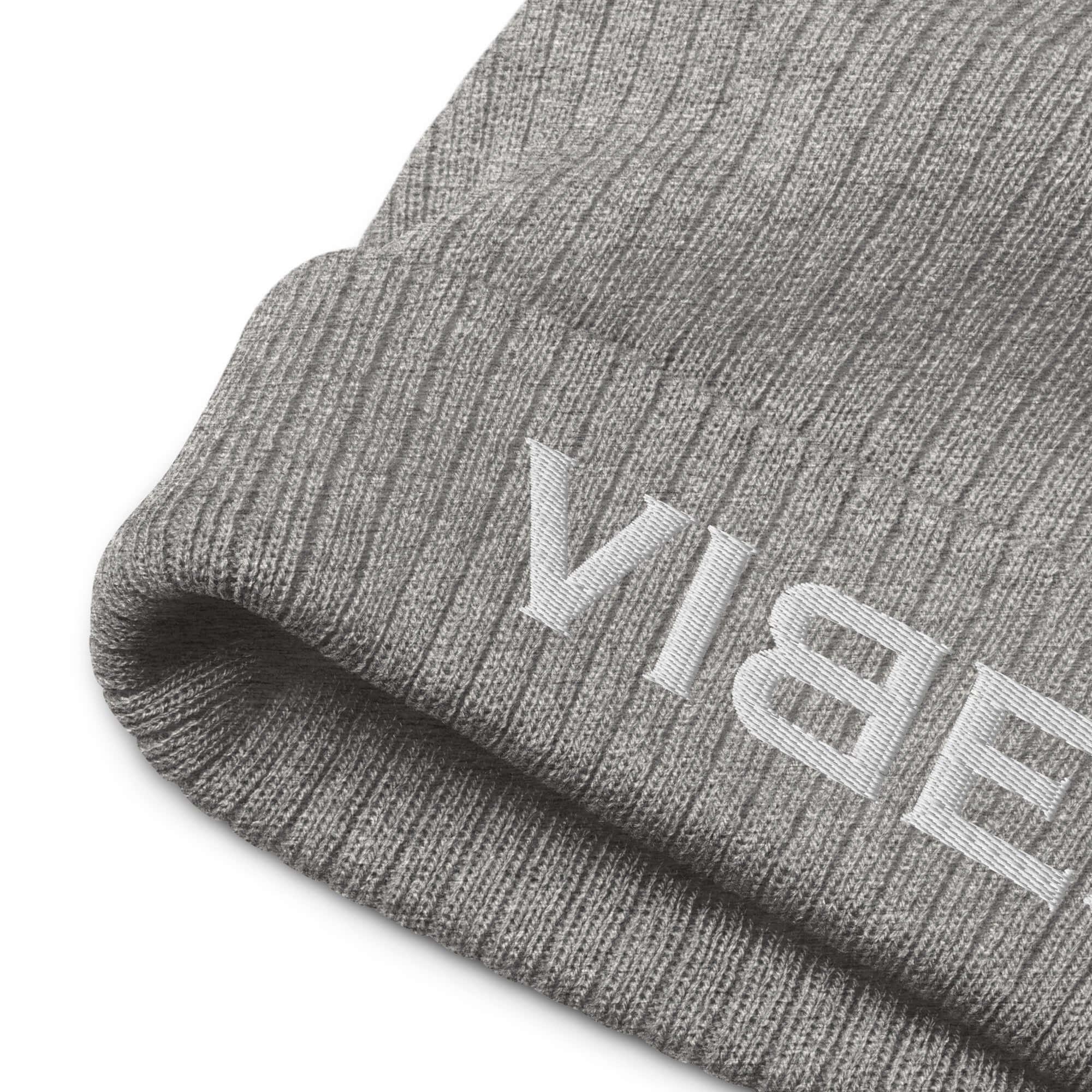 TOV Beanie - Strickmütze | VIBES (Grau/Silber) * Unisex - Time Of Vibes - Shop Deutschland Noodosz