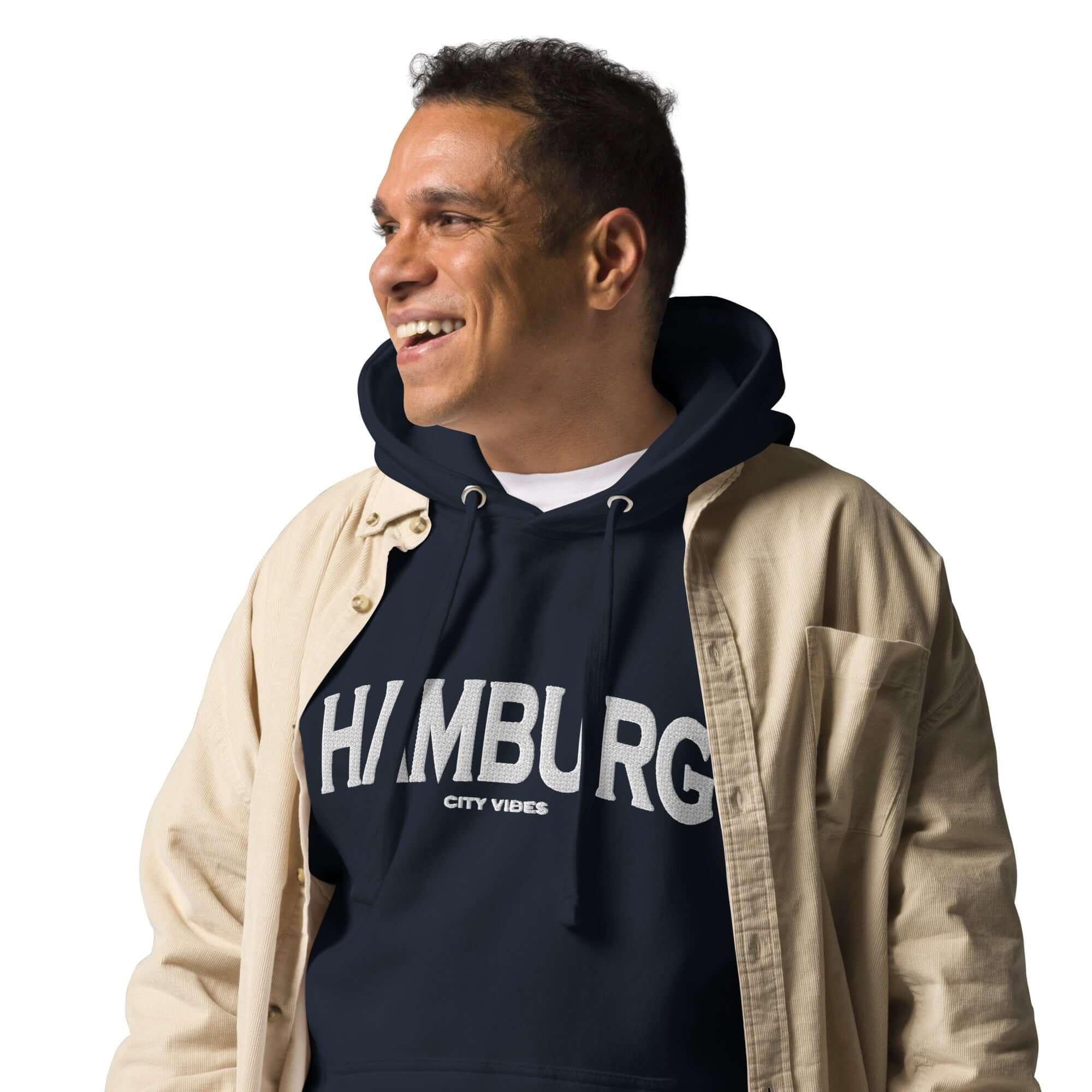 TOV Hoodie City | HAMBURG (Blau/Weiß) * Unisex - Time Of Vibes - Shop Deutschland Noodosz