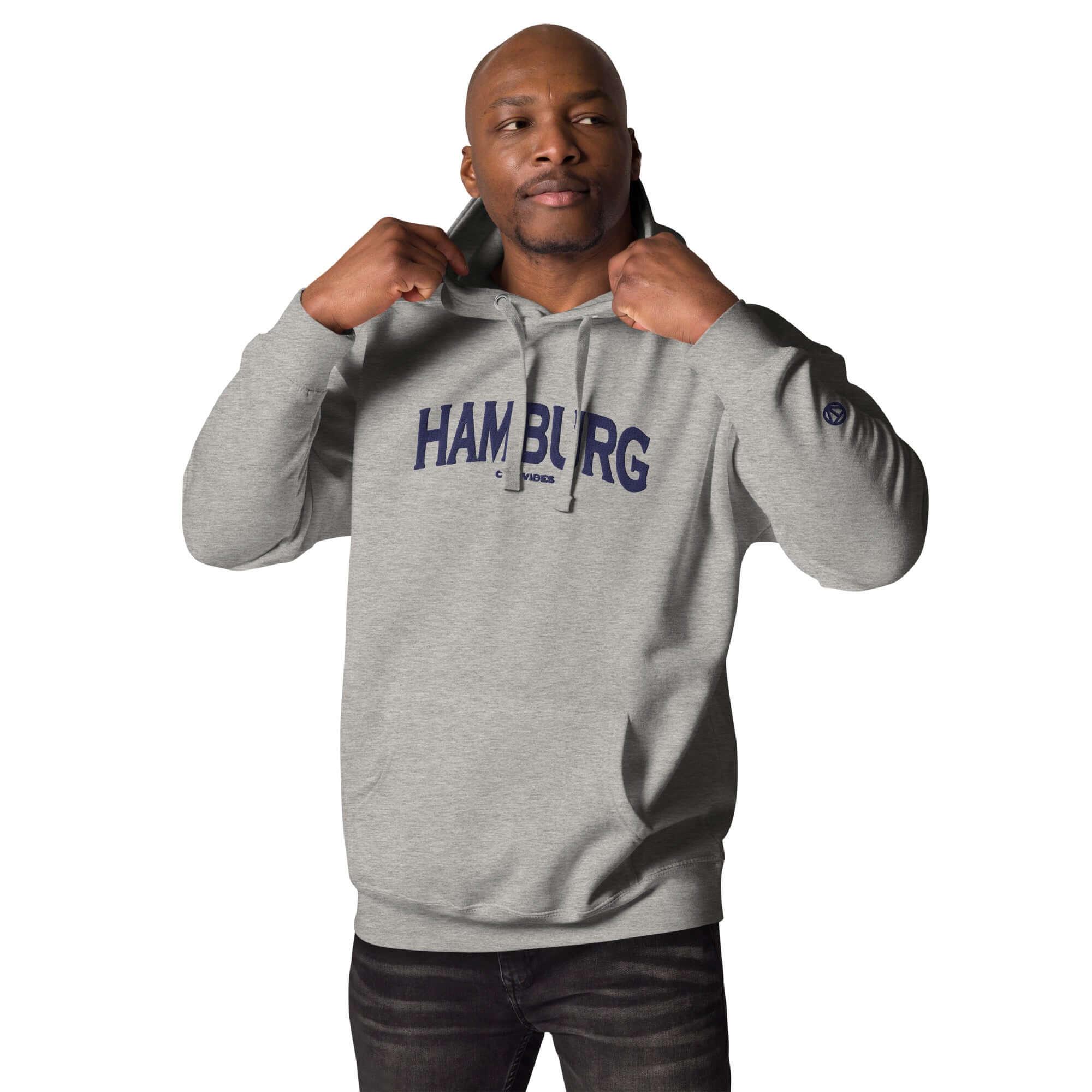 TOV Hoodie City | HAMBURG (Grau/Blau) * Unisex - Time Of Vibes - Shop Deutschland Noodosz