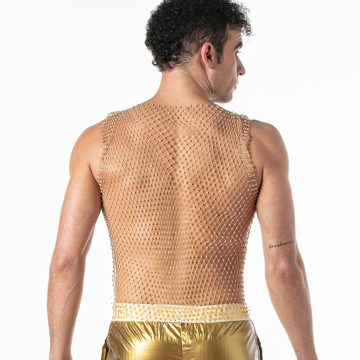 Mesh-Party-Tanktop Gold-1