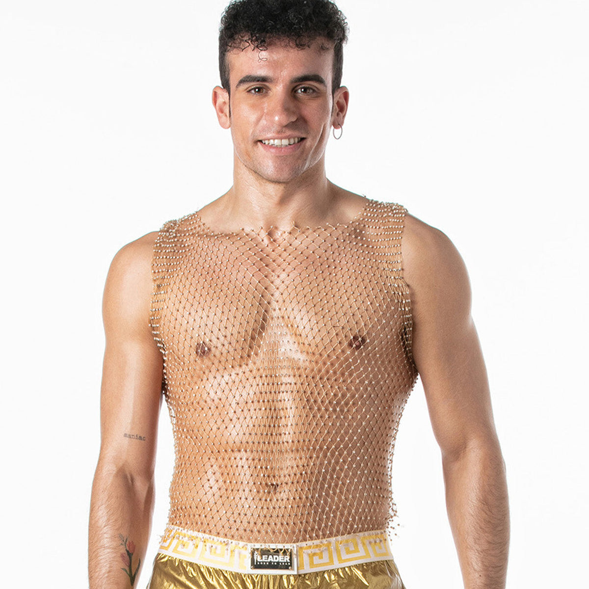 Mesh-Party-Tanktop Gold-0