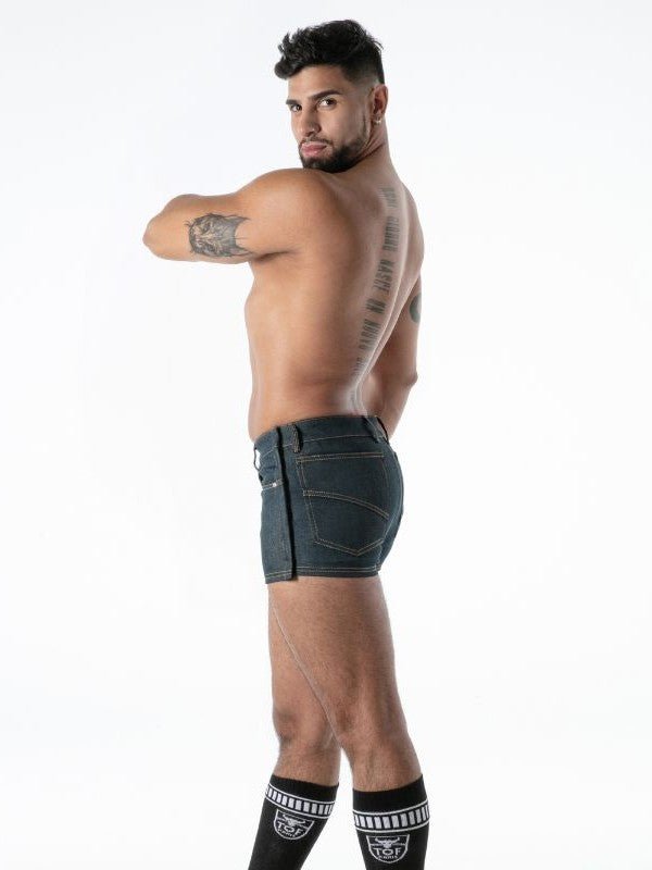 Raw Denim Tear-Away Shorts, kurze Jeanshose - TOF Paris - Shop Deutschland Noodosz
