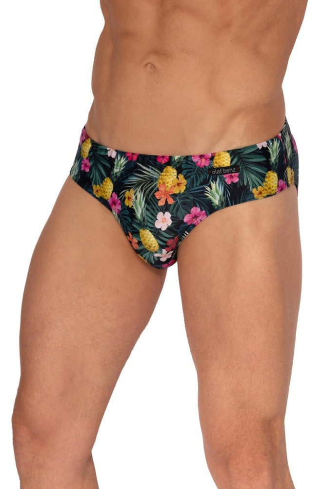 Beachbrief BLU2553 – Badeslip mit Tropical-Print