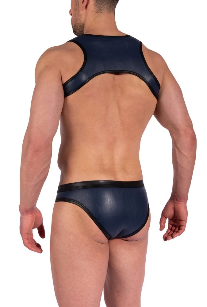 Cropped Top M2370 – bauchfreies Herren-Tanktop in Kunstleder-Optik - MANSTORE - Shop Deutschland Noodosz