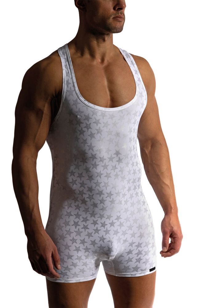Sport Body M2421 – Herren-Body mit glamourösem Sterne-Foliendruck - MANSTORE - Shop Deutschland Noodosz
