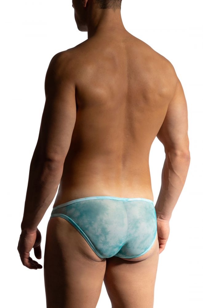 Herren Micro Slip M2472 türkis mit Wolkenprint