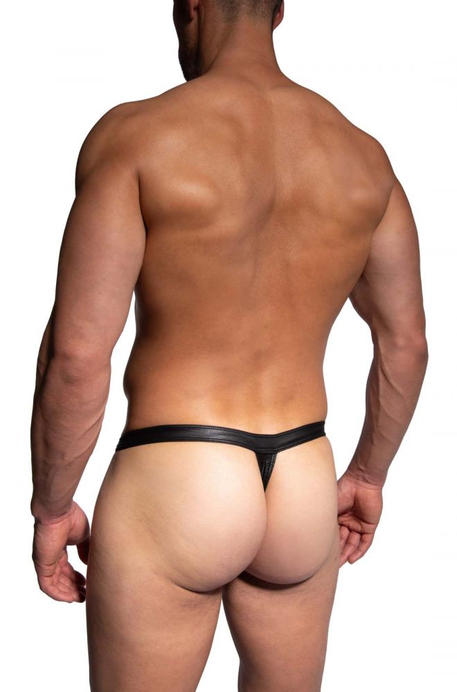 Herren Hip String M2482 in Reptil-Optik mit Metallringen - MANSTORE - Shop Deutschland Noodosz