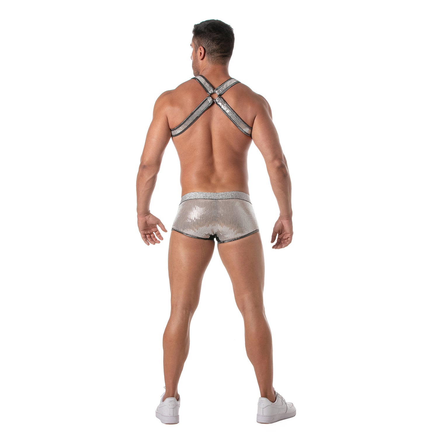 Glitter Bulldog Harness - Silver
