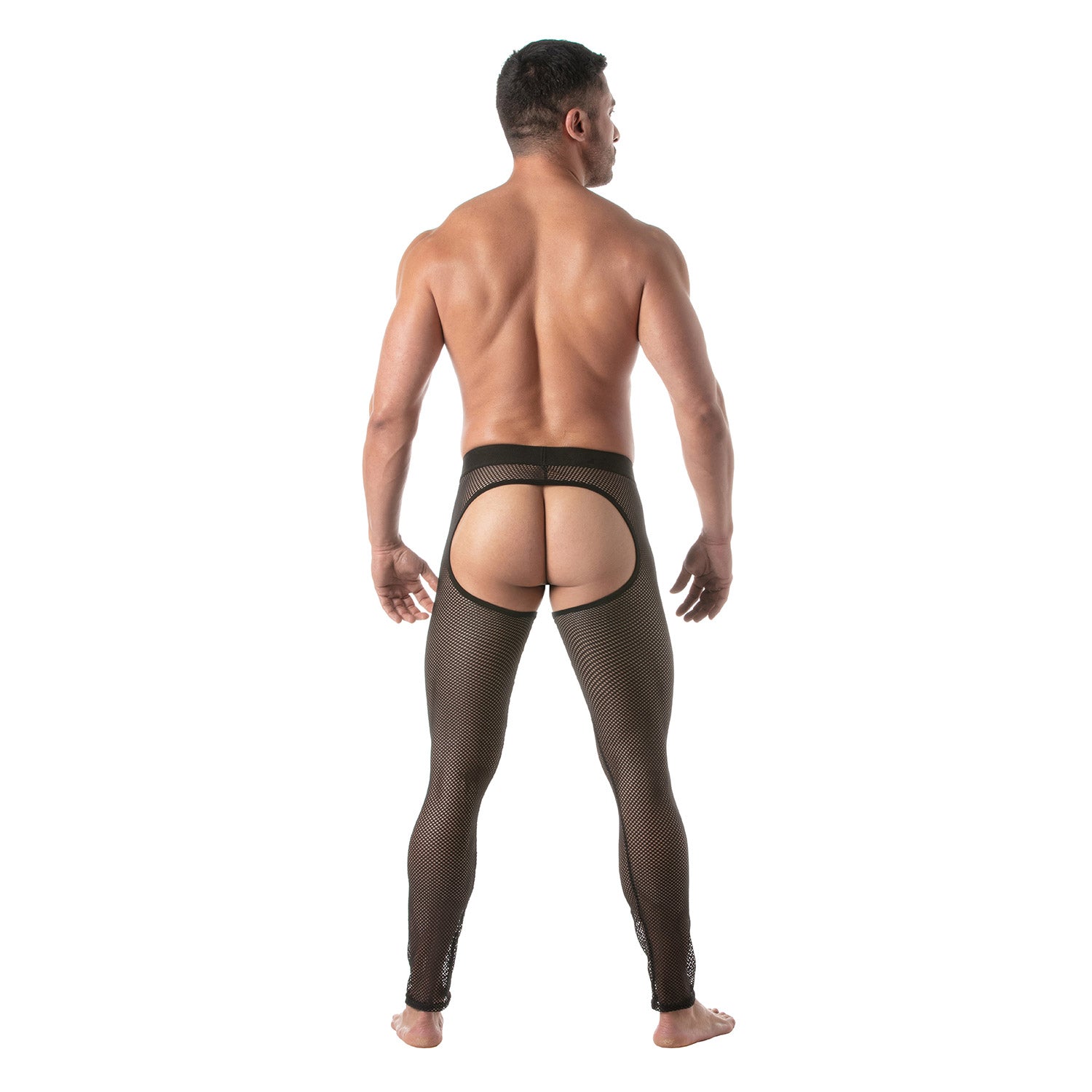 Circuit Fishnet Legging Chaps Black