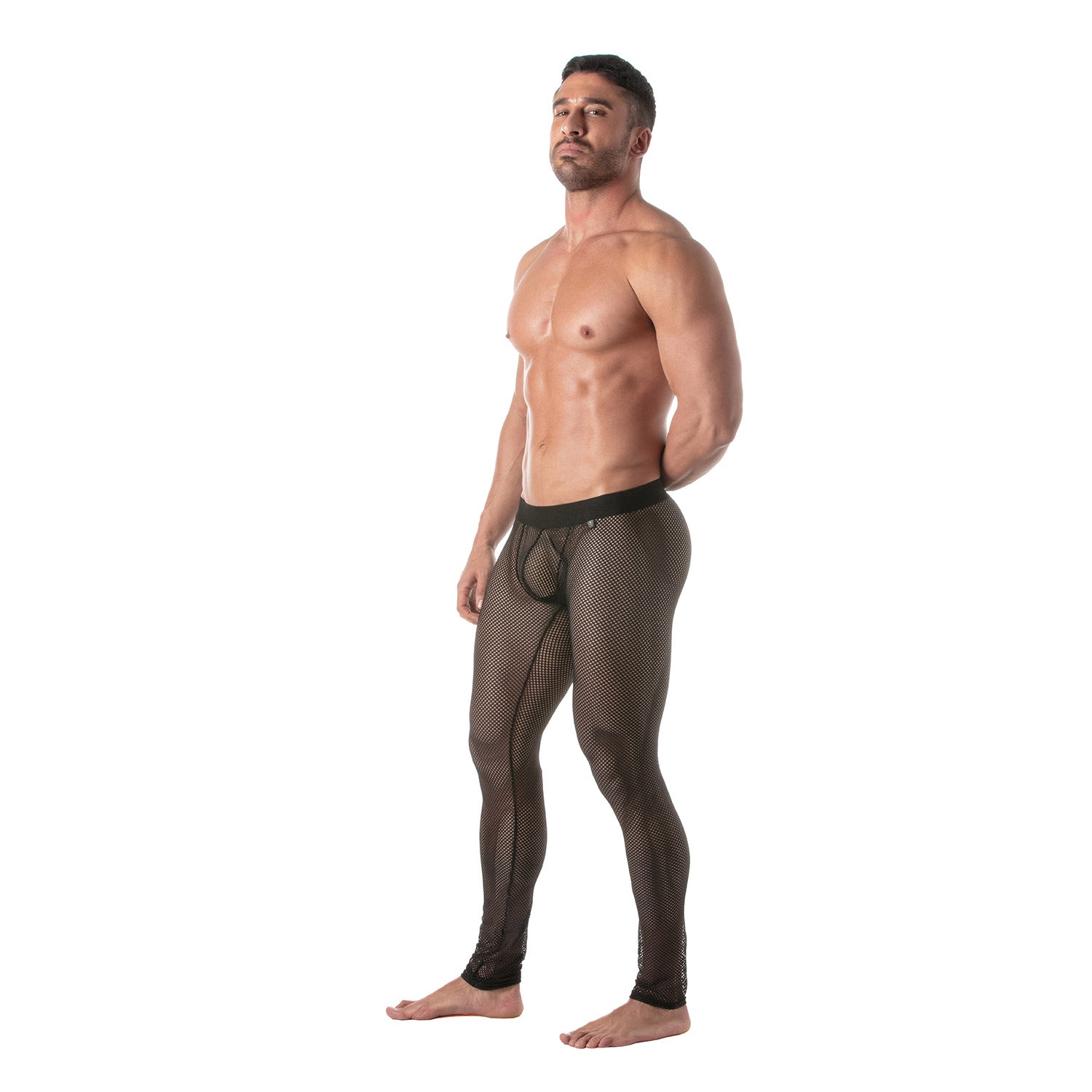 Circuit Fishnet-Leggings Schwarz
