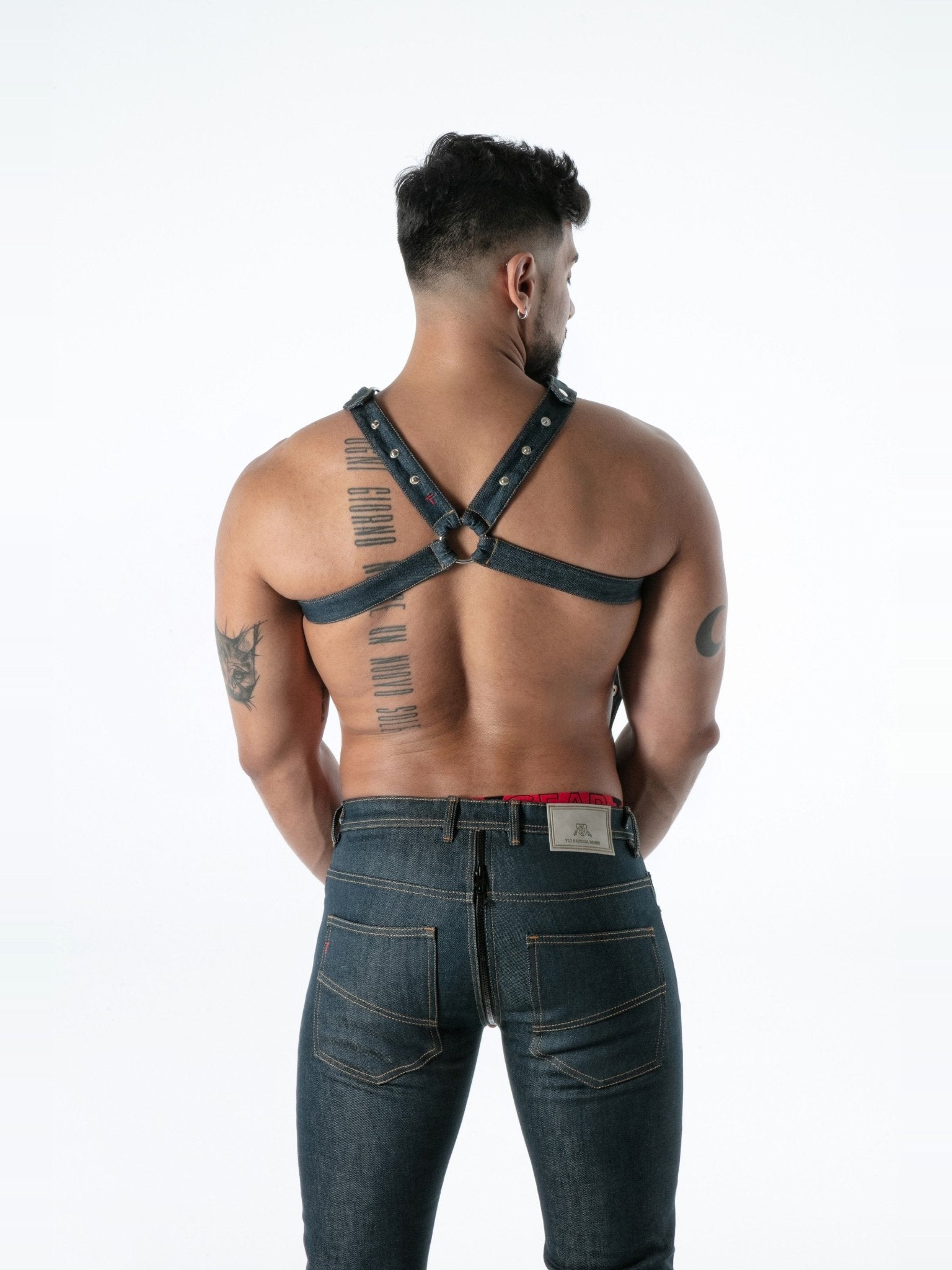 Raw Denim Bulldog Harness - TOF Paris - Shop Deutschland Noodosz