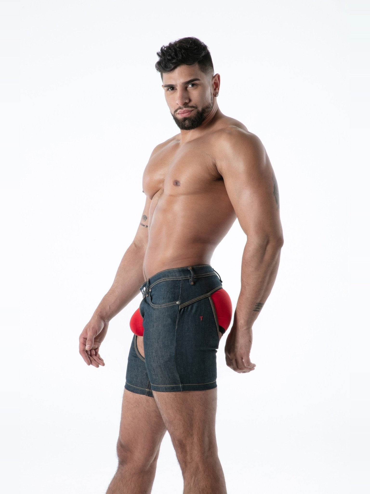Raw Denim Chaps Shorts - TOF Paris - Shop Deutschland Noodosz