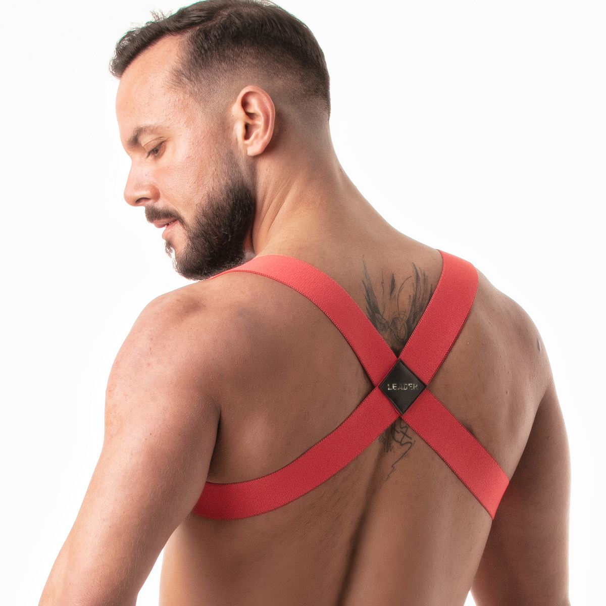 Klassisches Fetisch-Harness Rot-1