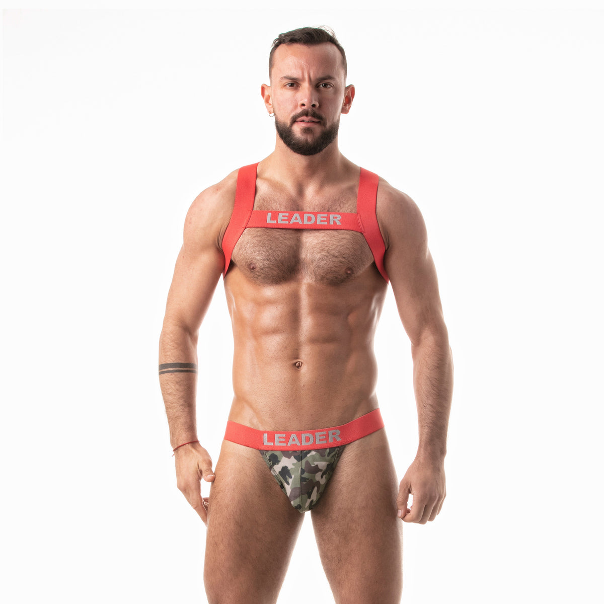 Klassisches Fetisch-Harness Rot-2
