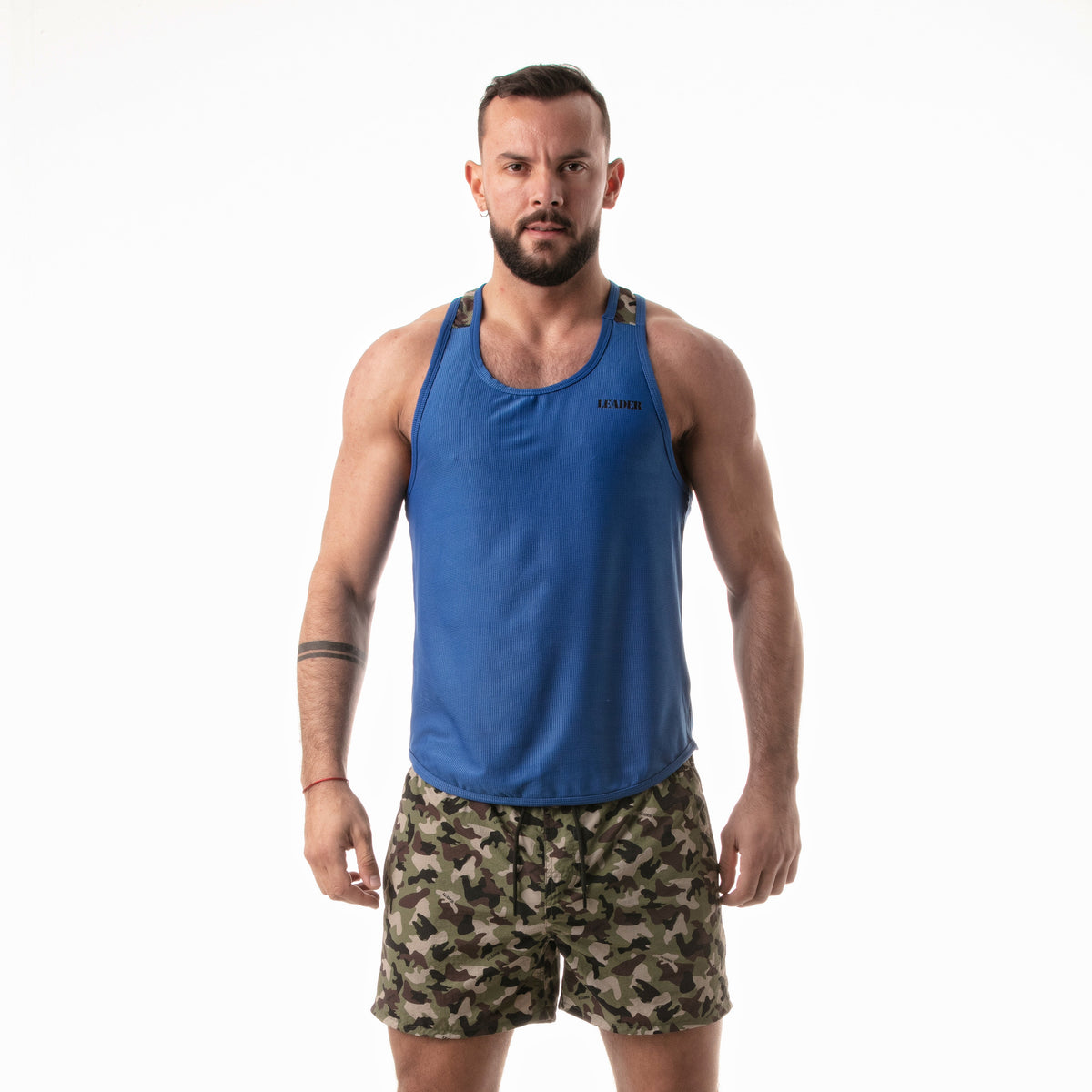 Racer-Tanktop mit Camouflage-Muster, Blau-2