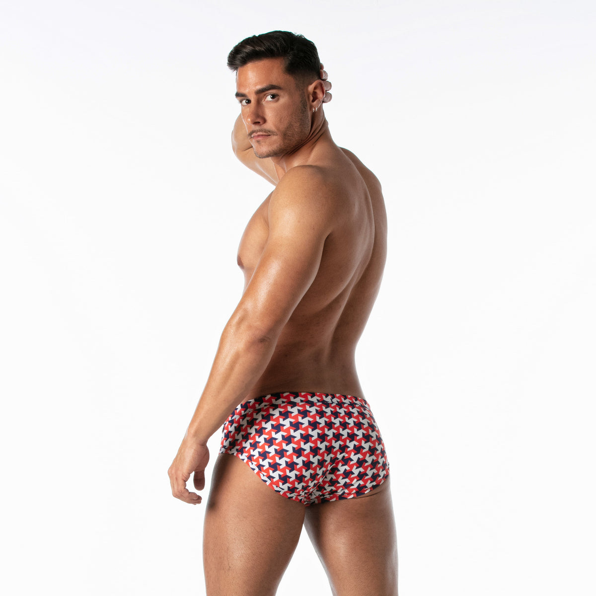 Hamptons Badehose Rot-4
