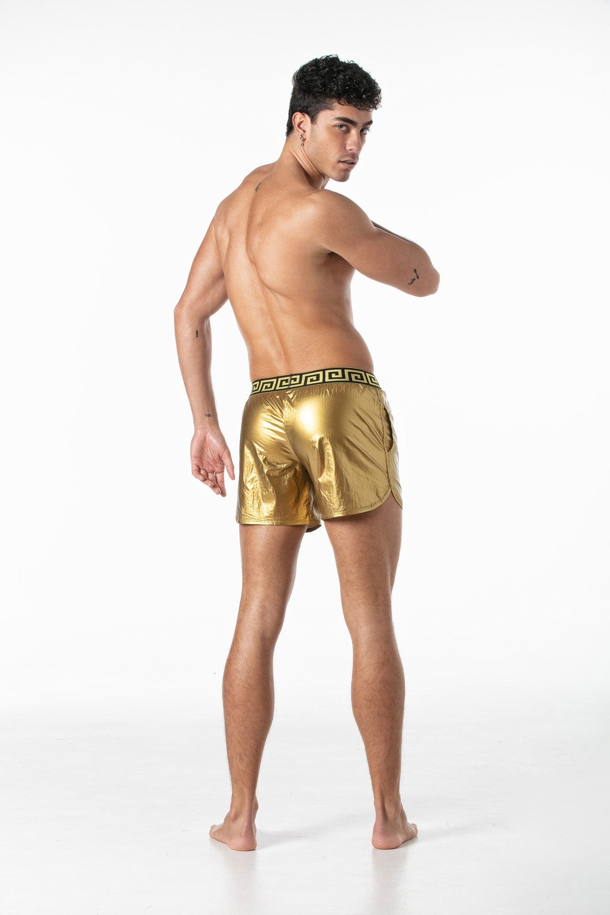 Invictus Party-Shorts Schwarz Gold-4