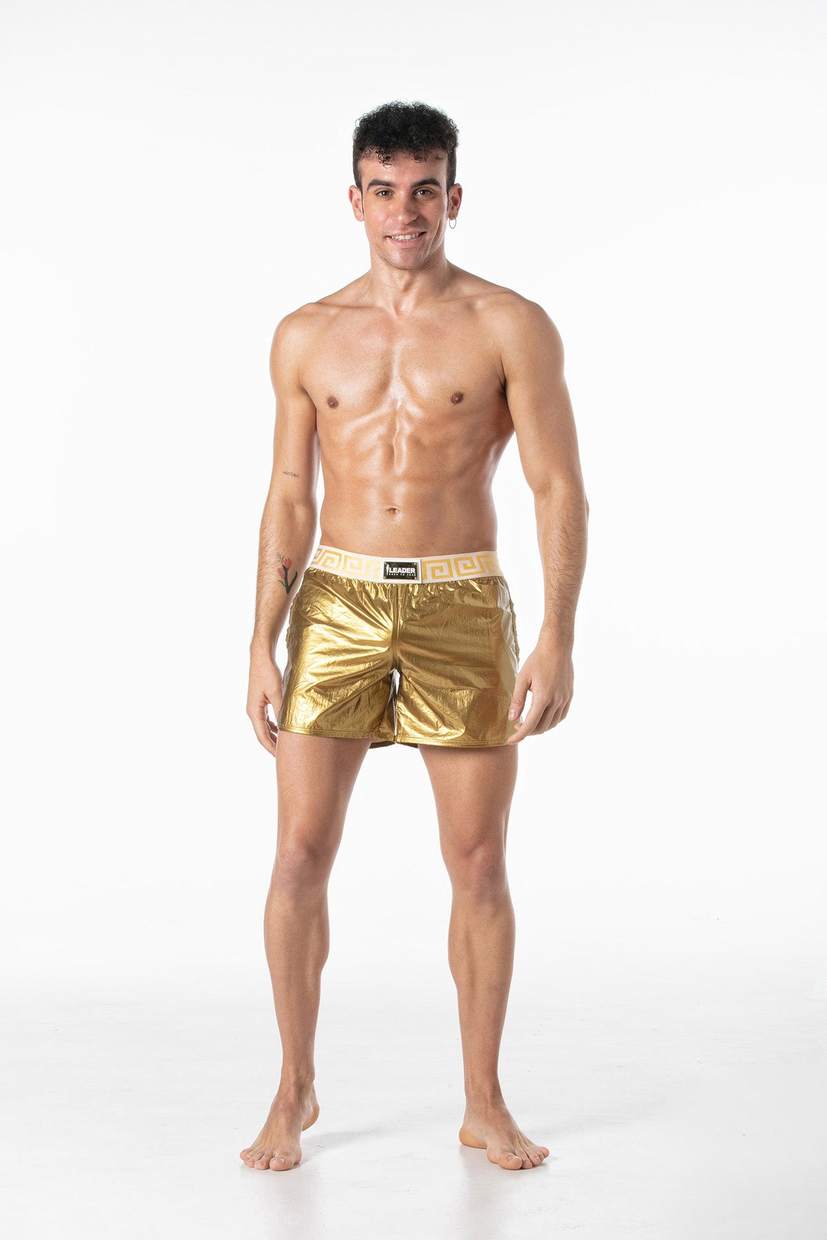 Invictus Party-Shorts Weiß Gold-2