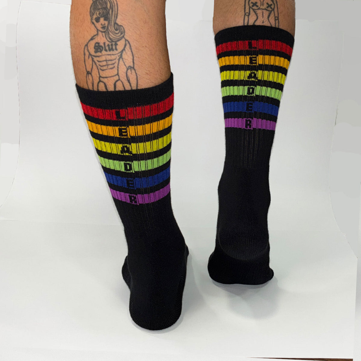Pride Stripes Crew-Socken Schwarz-2