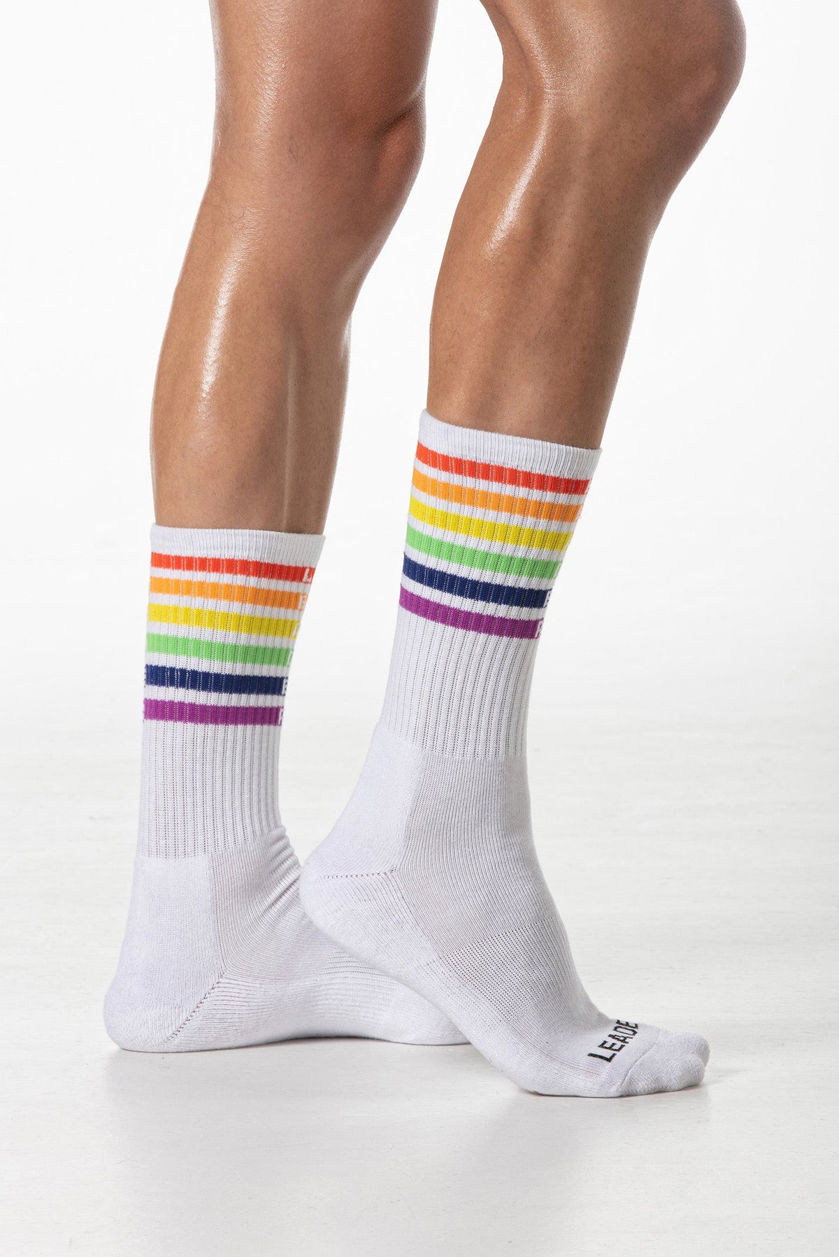Pride Stripes Crew-Socken Weiß-4