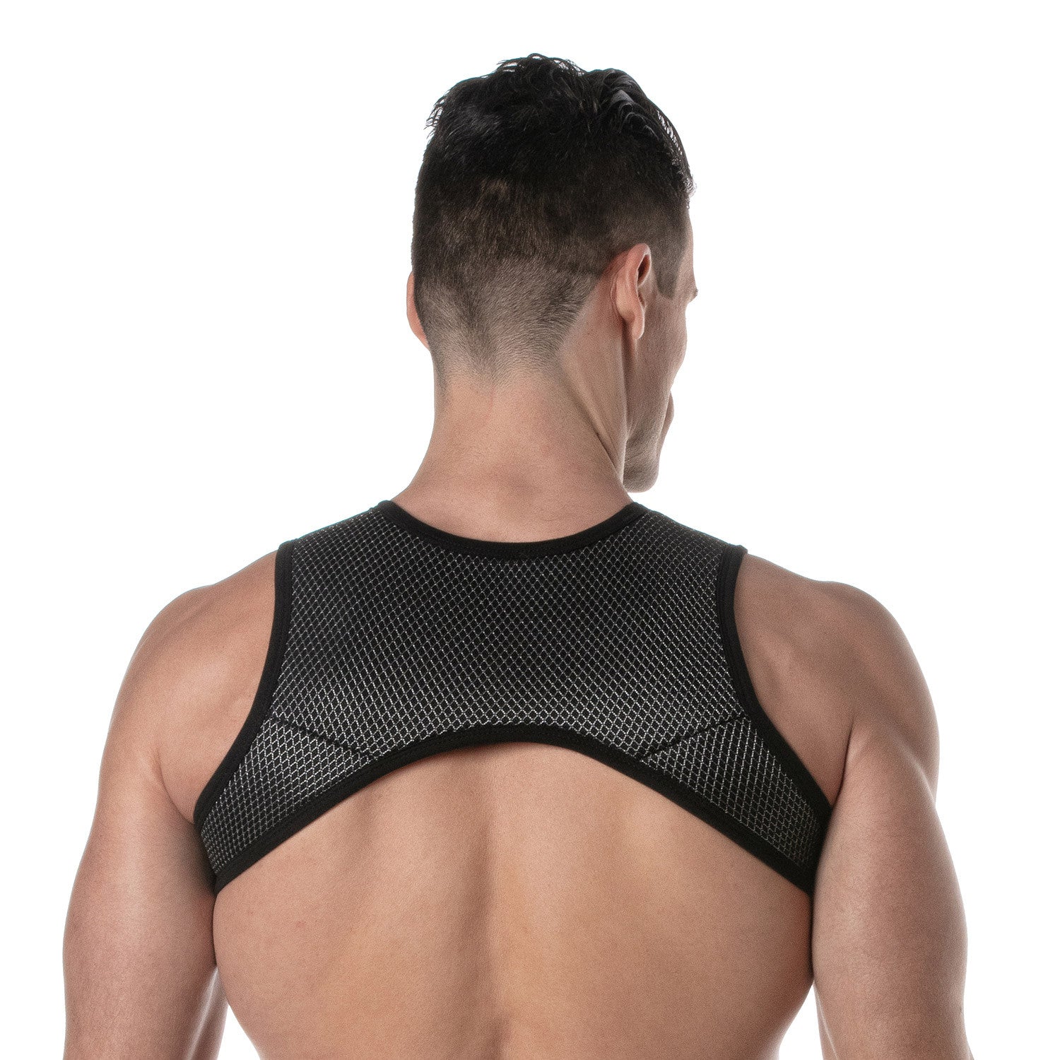 3D Harness mit Reißverschluss-Tasche – Schwarz/Grau