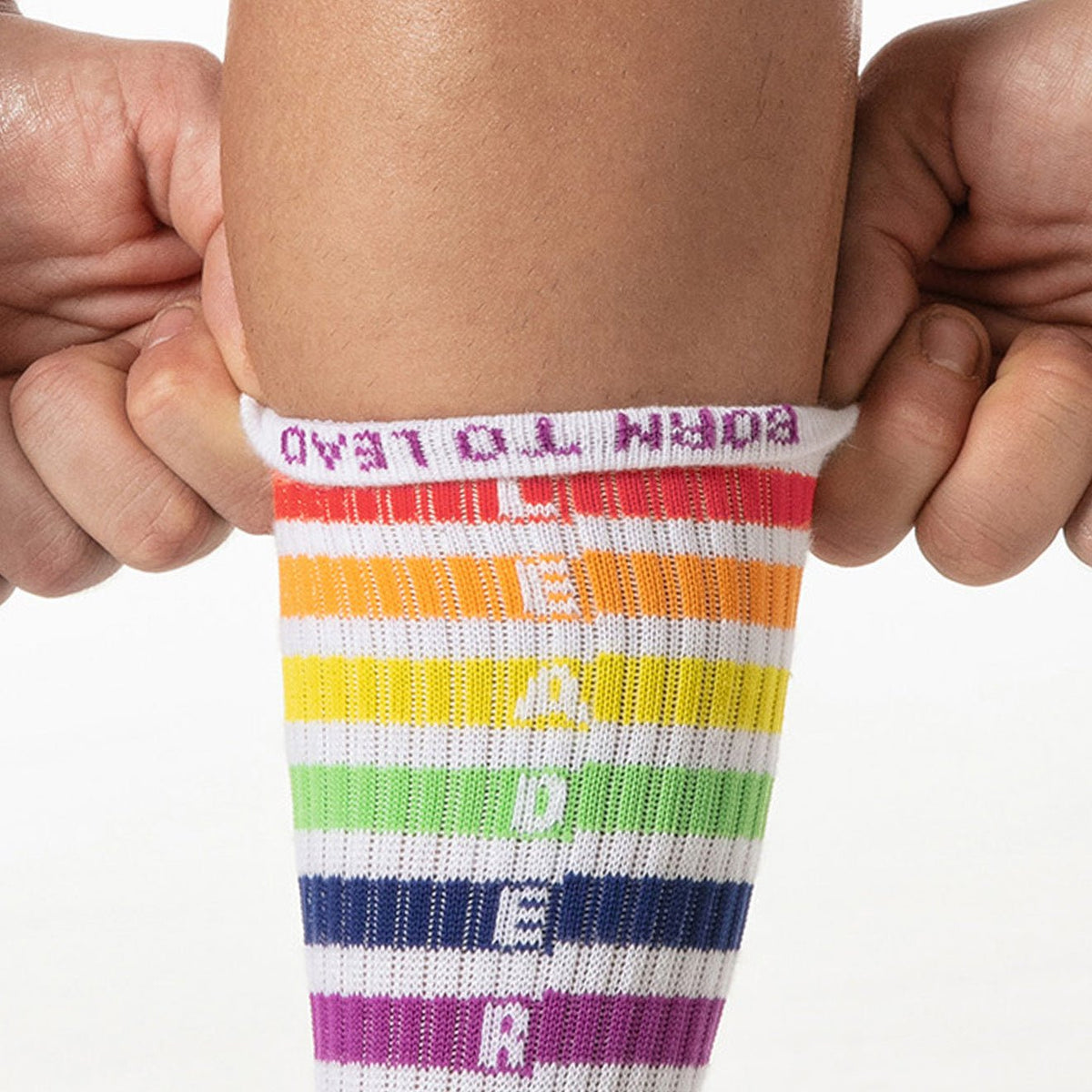 Pride Stripes Crew-Socken Weiß-3