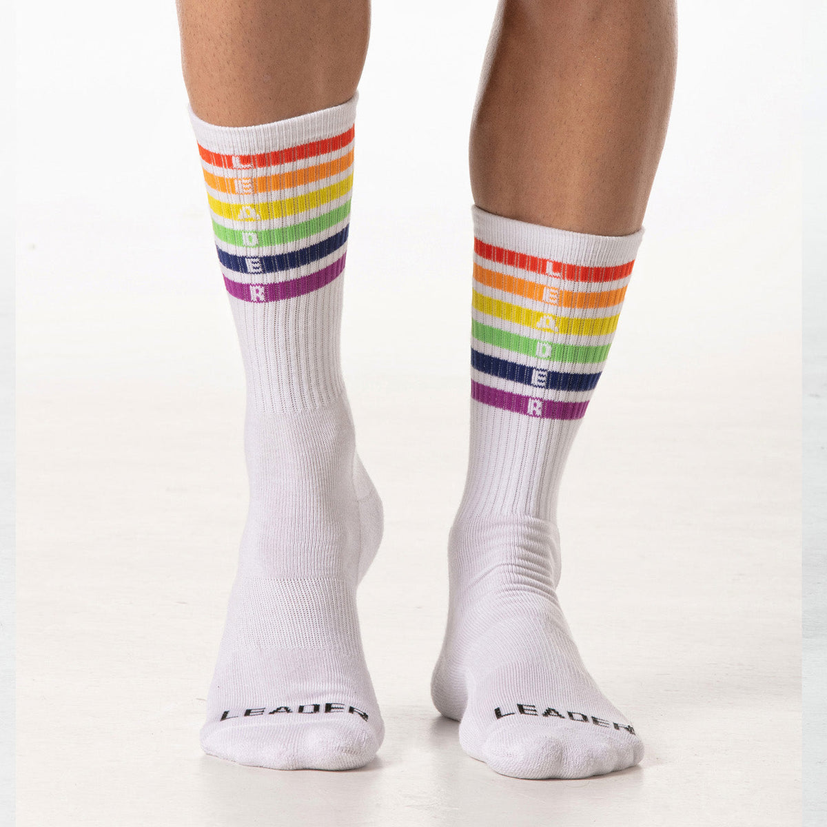 Pride Stripes Crew-Socken Weiß-1