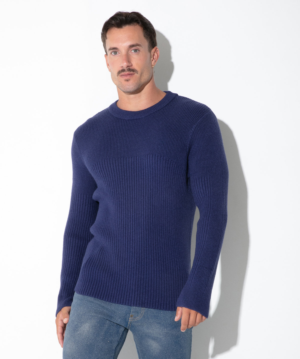 CODE 22 Rippstrick-Pullover mit Rundhals 7021 – Ribbed Sweater - Code 22 - Shop Deutschland Noodosz