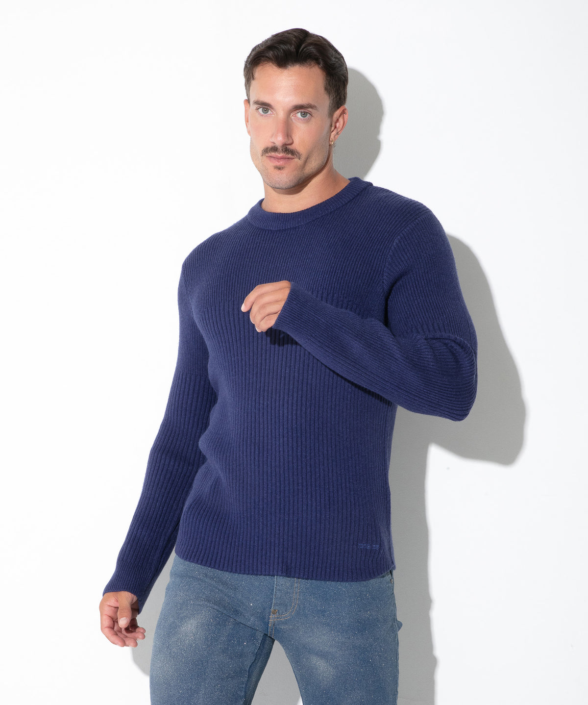 CODE 22 Rippstrick-Pullover mit Rundhals 7021 – Ribbed Sweater - Code 22 - Shop Deutschland Noodosz