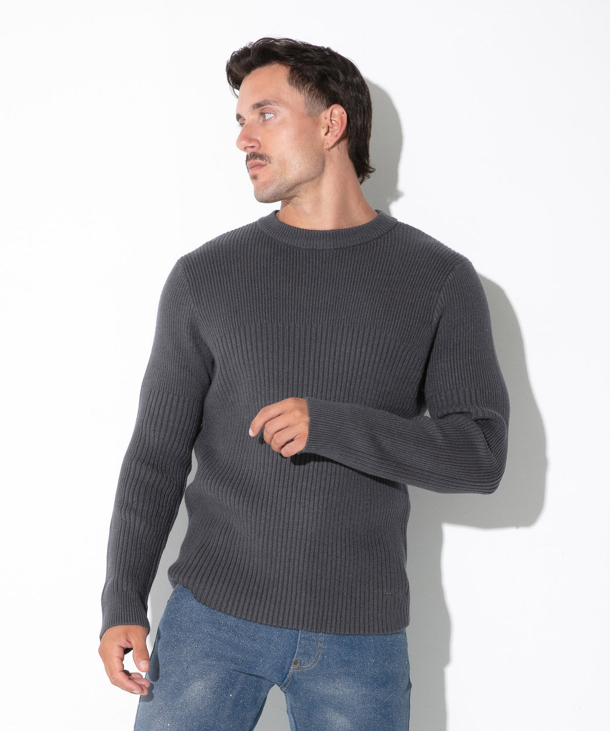 CODE 22 Rippstrick-Pullover mit Rundhals 7021 – Ribbed Sweater - Code 22 - Shop Deutschland Noodosz