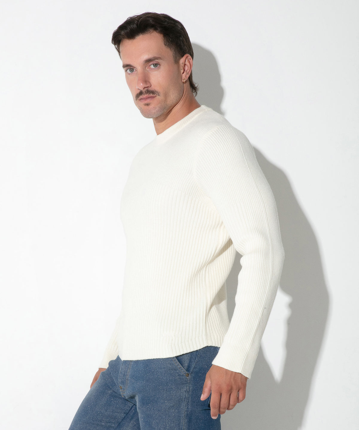 CODE 22 Rippstrick-Pullover mit Rundhals 7021 – Ribbed Sweater - Code 22 - Shop Deutschland Noodosz